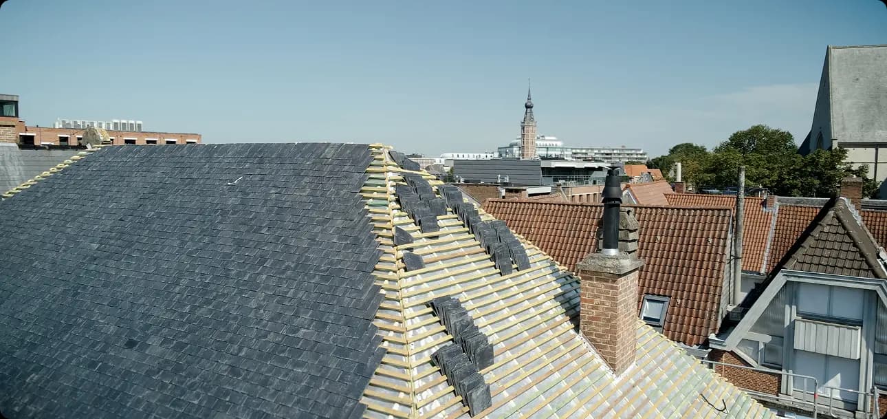 Achtergrondafbeelding van een dak voor de EPC-sectie